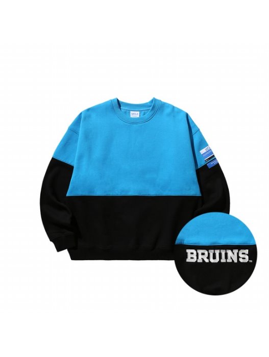 BRUINS 컬러 블럭 스웨트셔츠 [R-BLUE](UXALT22_14)