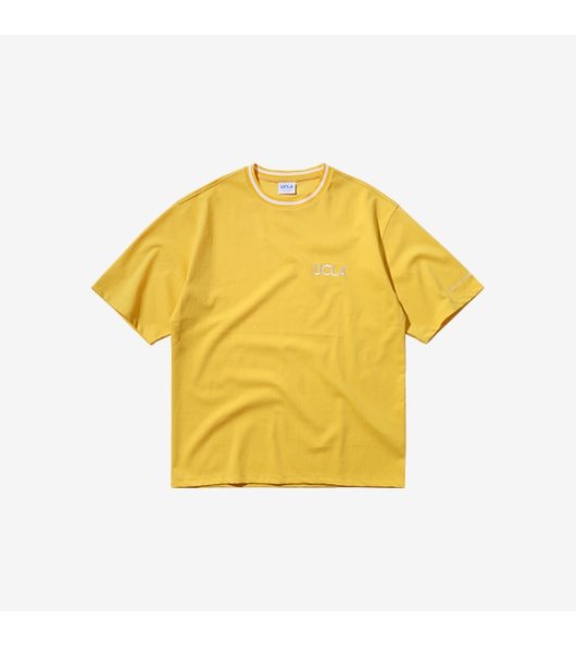립 넥 라인 반팔티셔츠 [Yellow](UX5ST27_75)