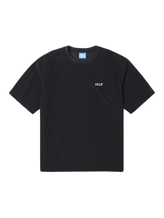 [리뉴얼기념20%] 여름 우븐탑 반팔 티셔츠[BLACK](UZ3SS30_39)