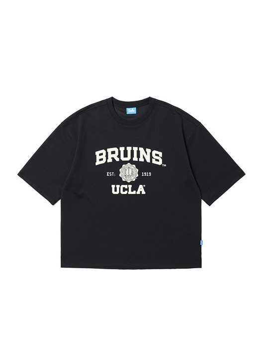 [리뉴얼기념20%] 남성 BRUINS 아트웍 루즈핏 라운드 티셔츠[BLACK](UZ7ST12_39)