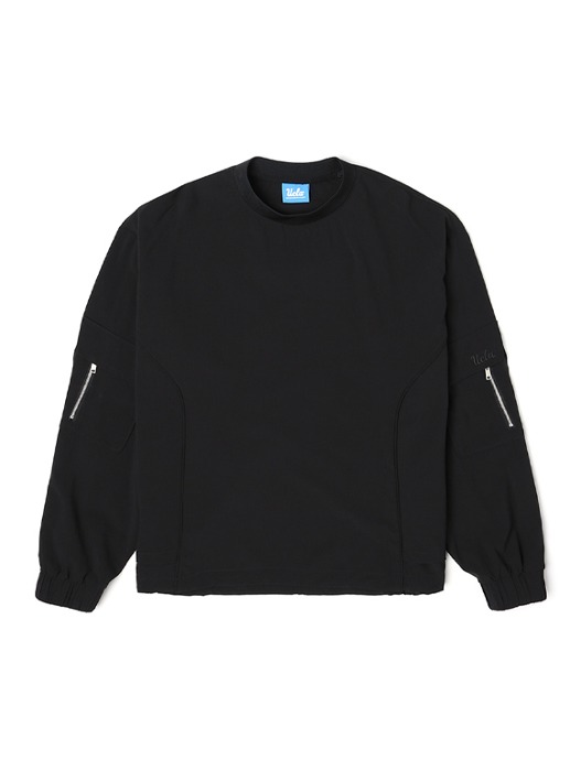 [리뉴얼기념20%] 남성 우븐 배색 믹스 라운드넥 티셔츠[BLACK](UZ8LT01_39)