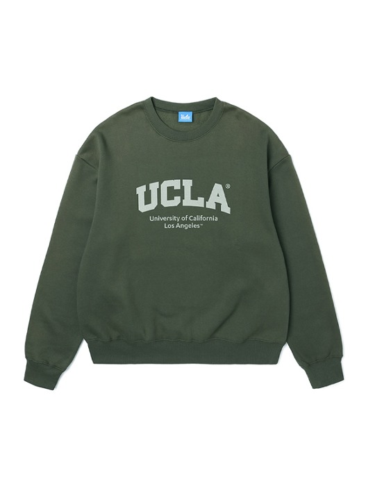 [슈퍼위크20%] 김우석 x UCLA 남여공용 UCLA 로고 프린트 기모 스웨트 셔츠[DK-KHAKI](UZALT91_64)