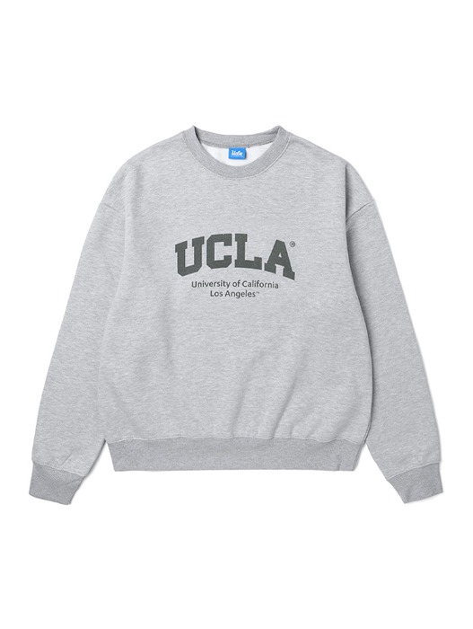 남여공용 UCLA 로고 프린트 기모 스웨트 셔츠[M-GREY](UZALT91_51)