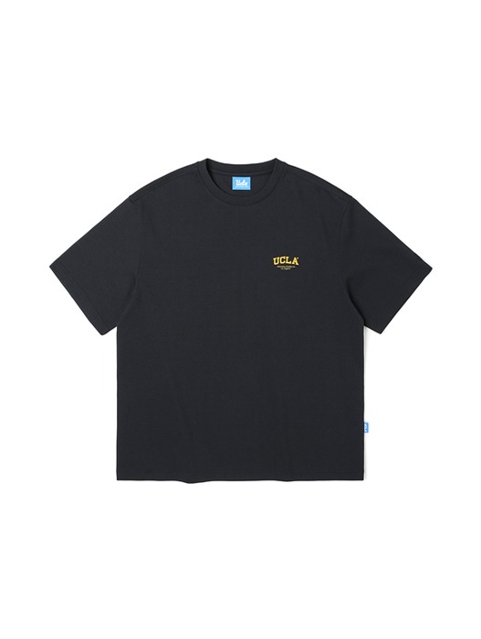 남녀공용 리사이클 스몰 로고 라운드 티셔츠[BLACK](UA4ST93_39)