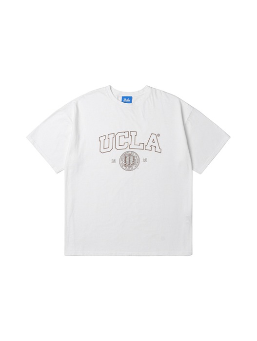 여성 UCLA 워싱 반팔 티셔츠[O-WHITE](UA4ST5A_33)