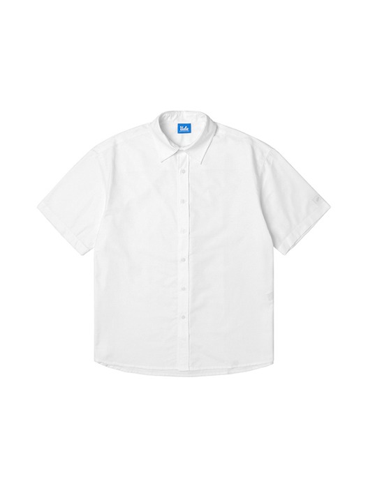 남여공용 옥스포드 오버핏 반팔 셔츠[O-WHITE](UA4SS80_33)