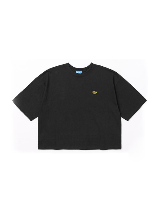 여성 젤리 크롭 반팔 티셔츠[BLACK](UA4ST50_39)